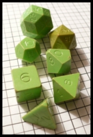 Dice : Dice - DM Collection - Armory Green Lime Opaque 2nd Generation A Set
